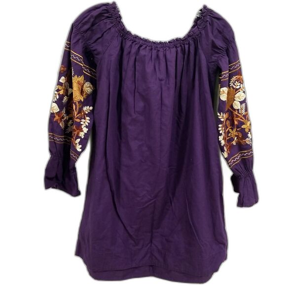 Free People Women's Fleur De Jour Cotton Embroidered Mini Dress, Size XS - NWT - Picture 3 of 8